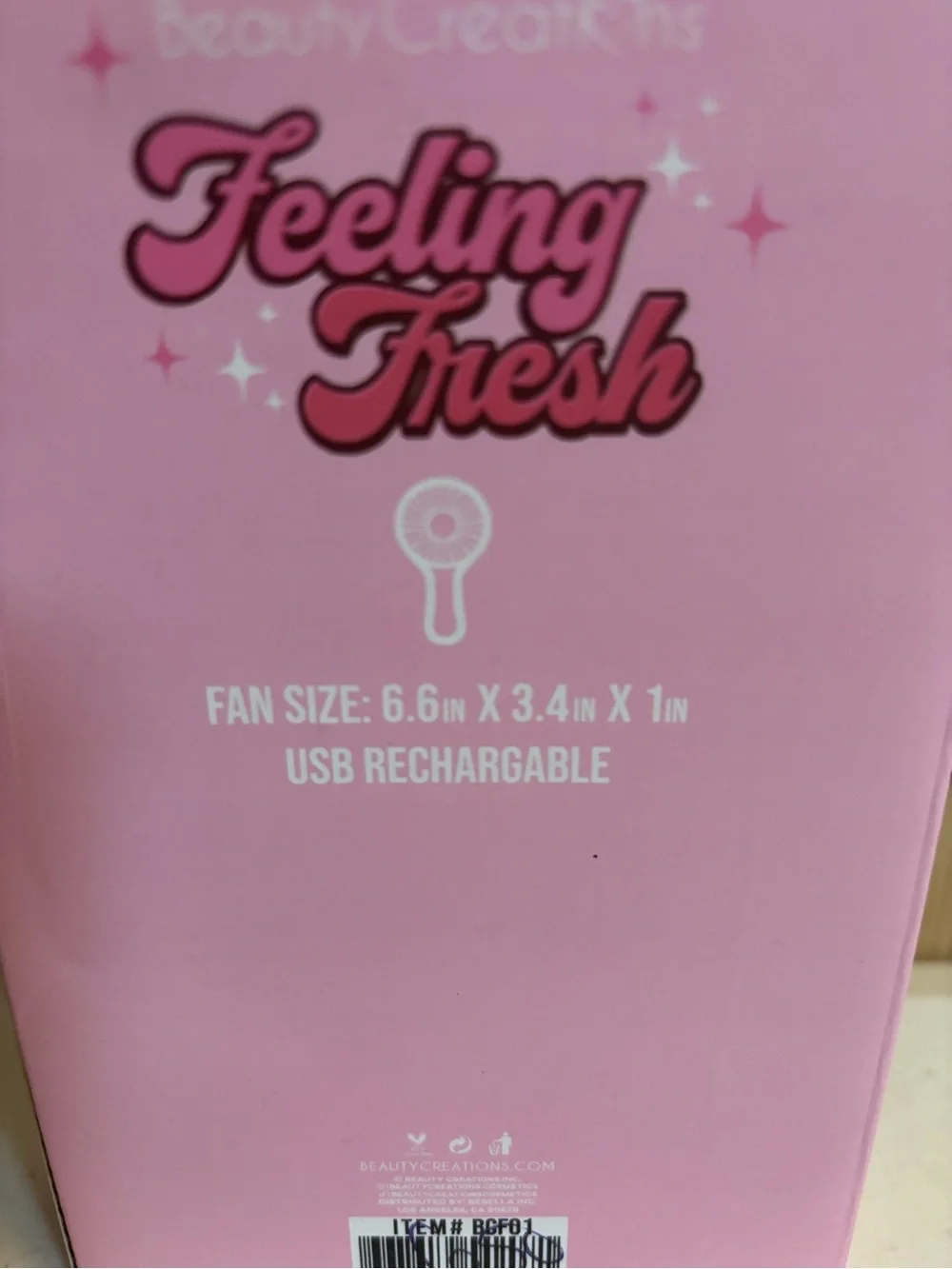 NEW Beauty Creations “Feeling Fresh” Portable Handheld Fan